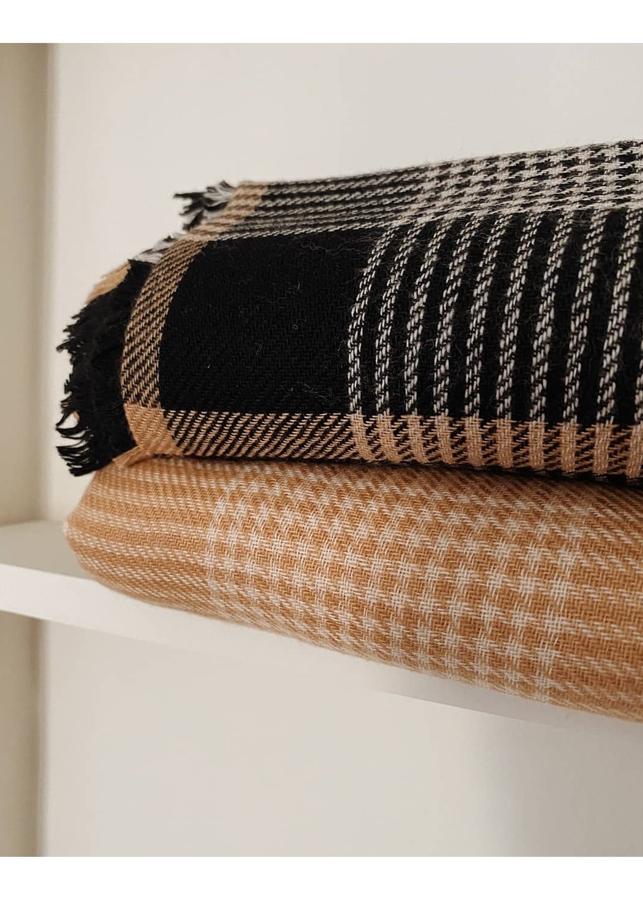 Jojo Merino Wool Scarf - Camel