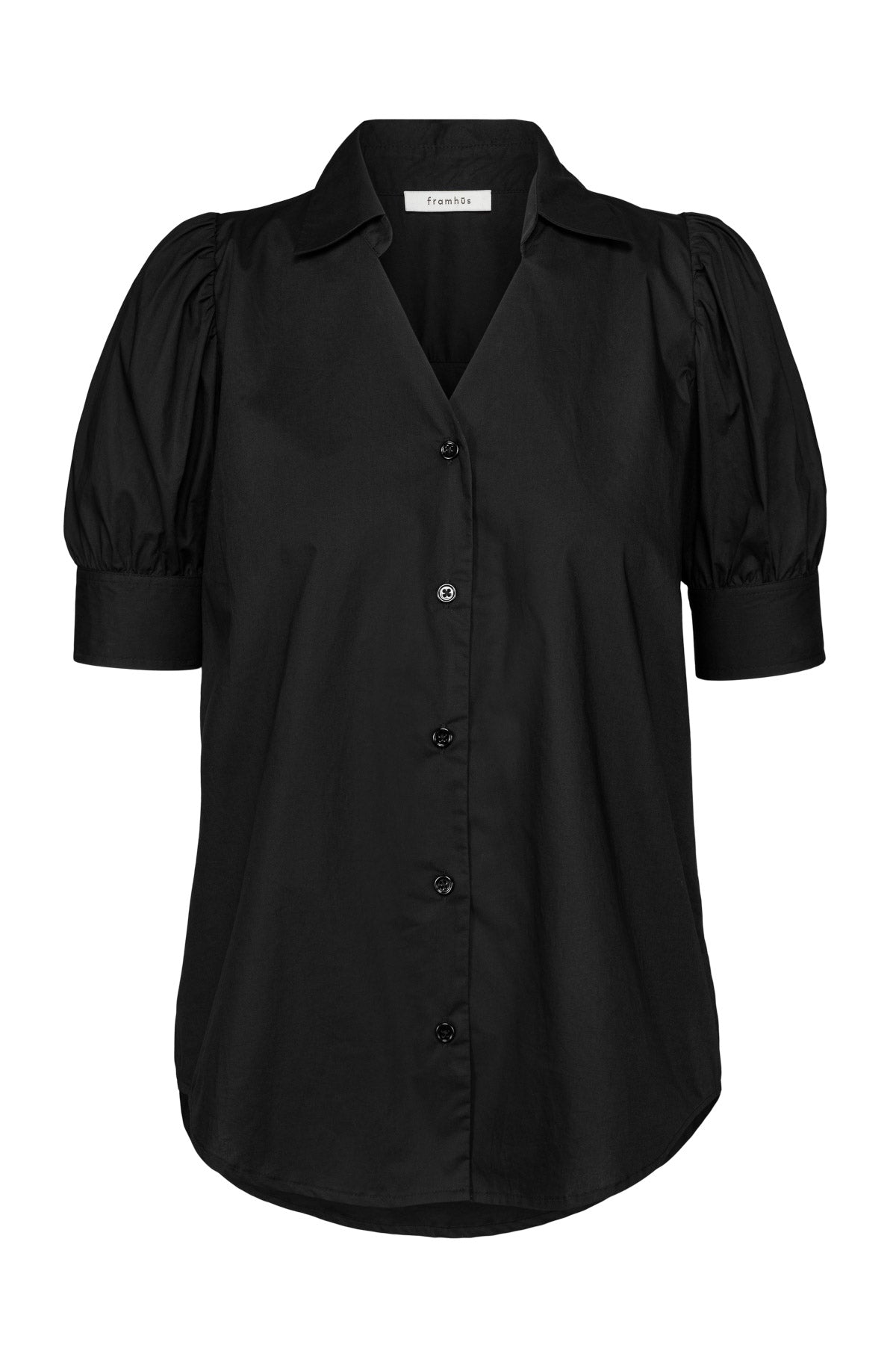 Ava Organic Cotton Poplin Shirt – Black