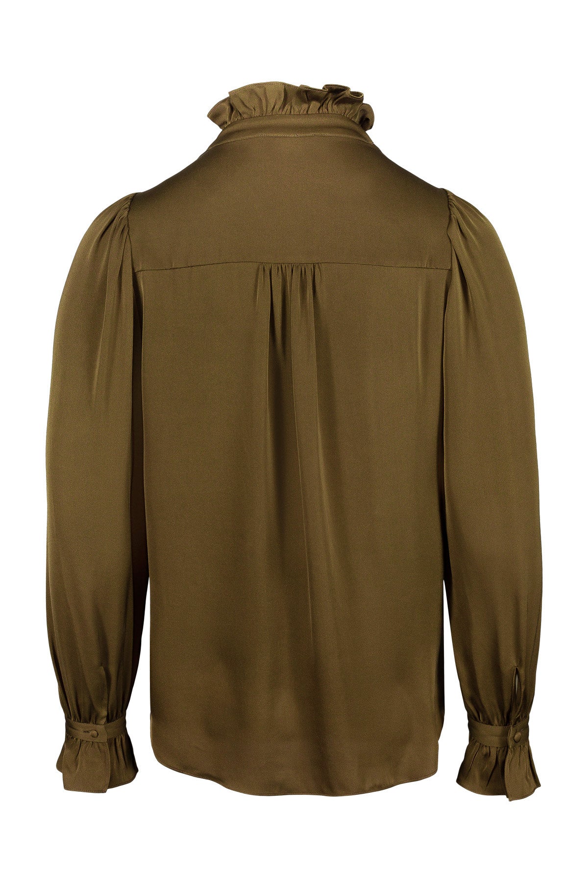 Faye Silk Blouse - Olive