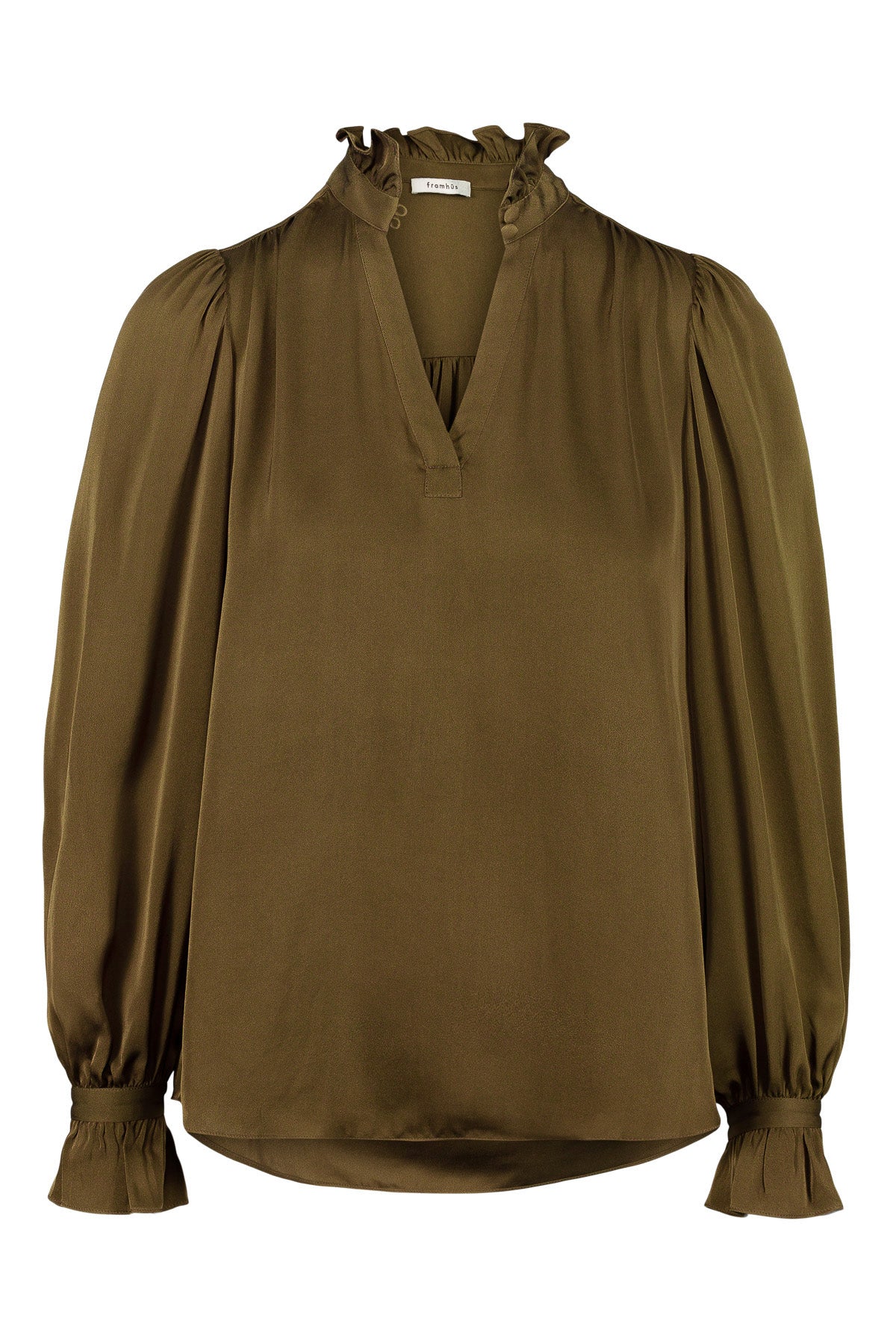 Faye Silk Blouse - Olive