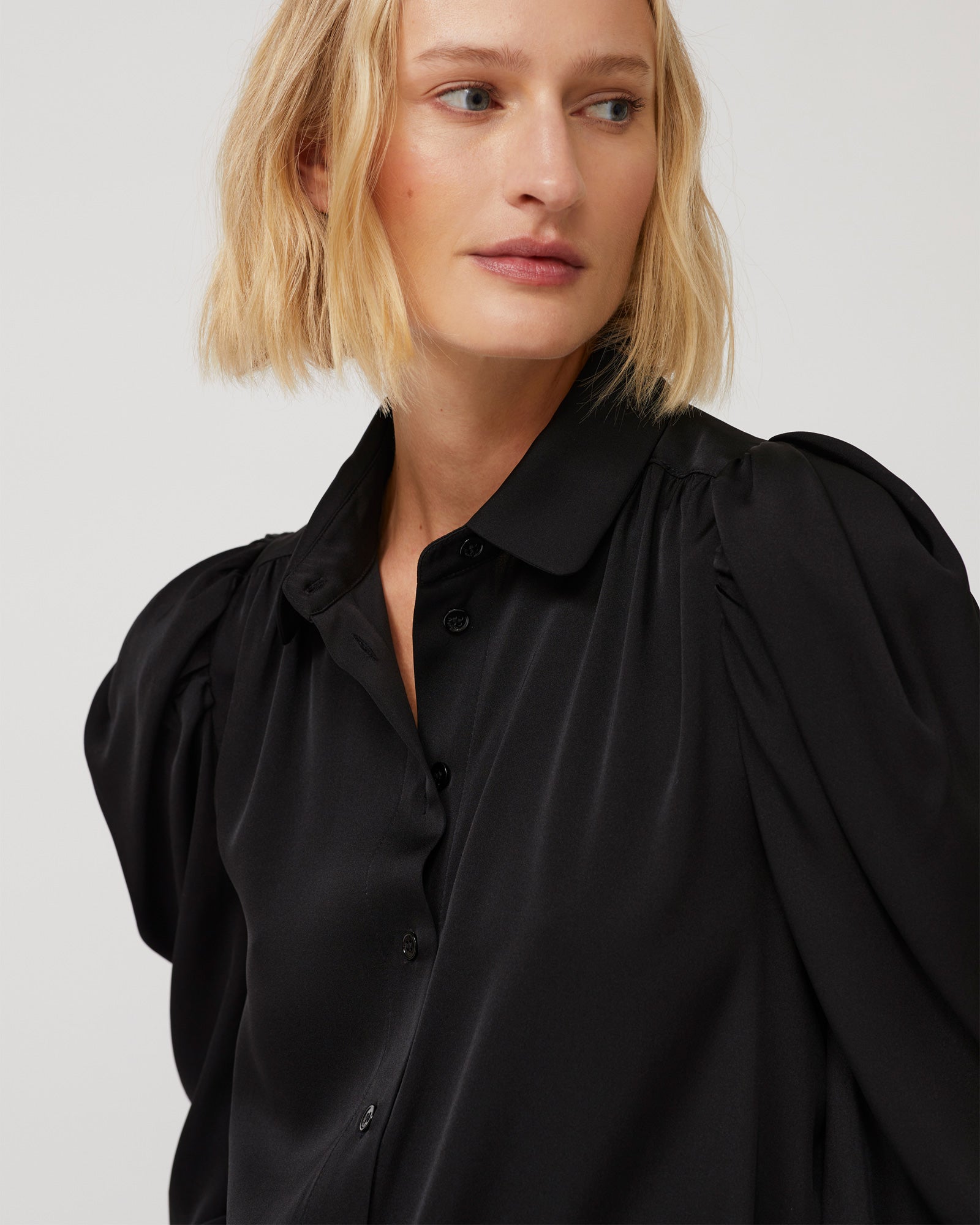 Harper Silk Blouse - Black