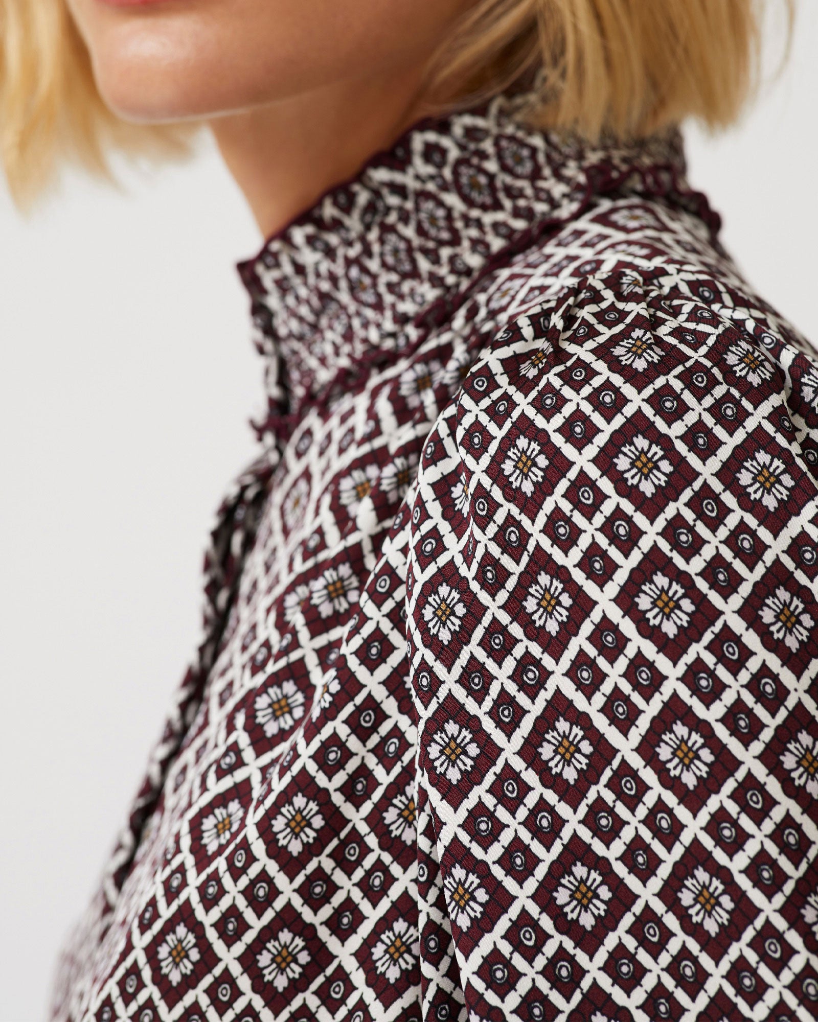 Mila Silk Blouse - Japanese Garden Print