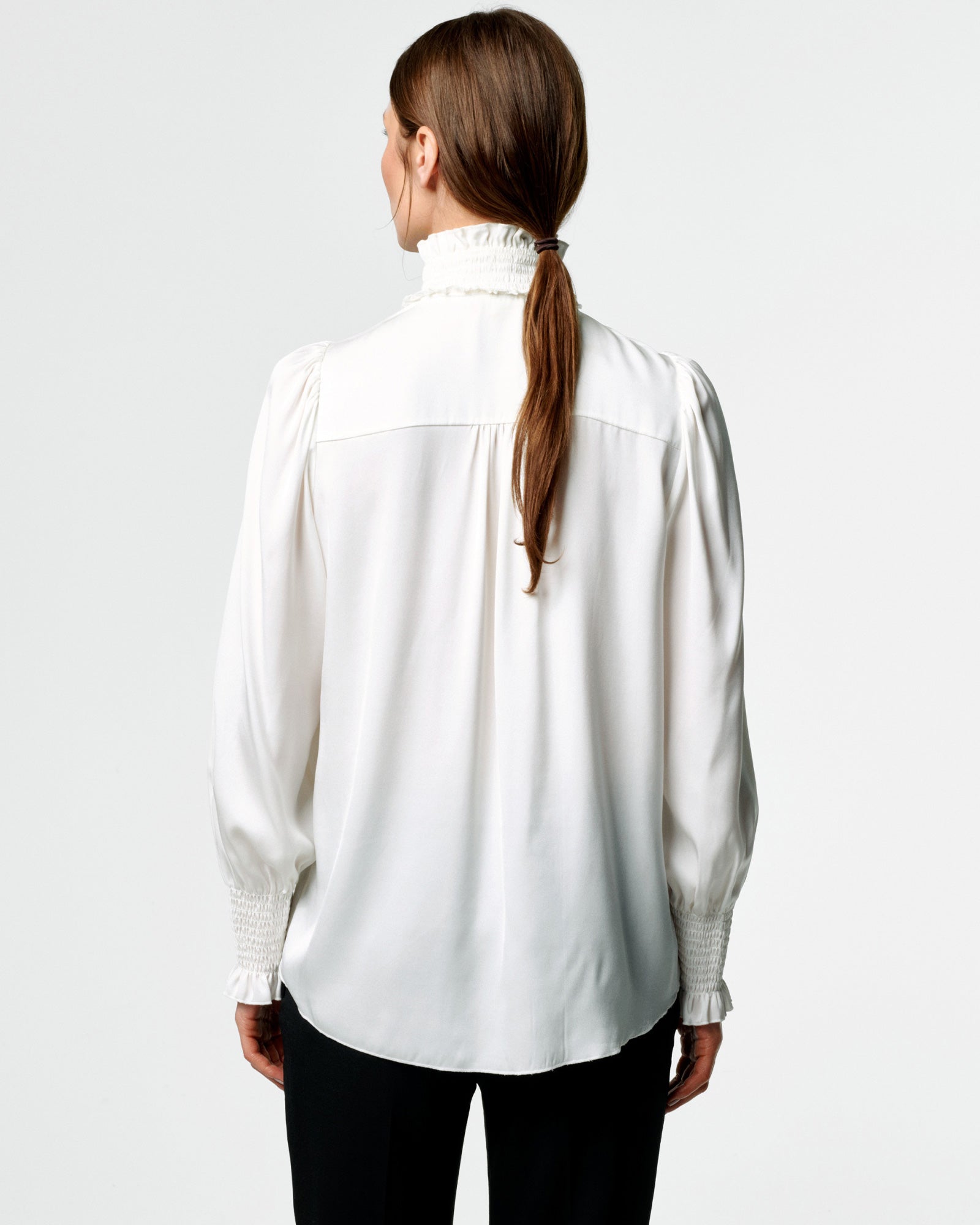 Mila Silk Blouse - White
