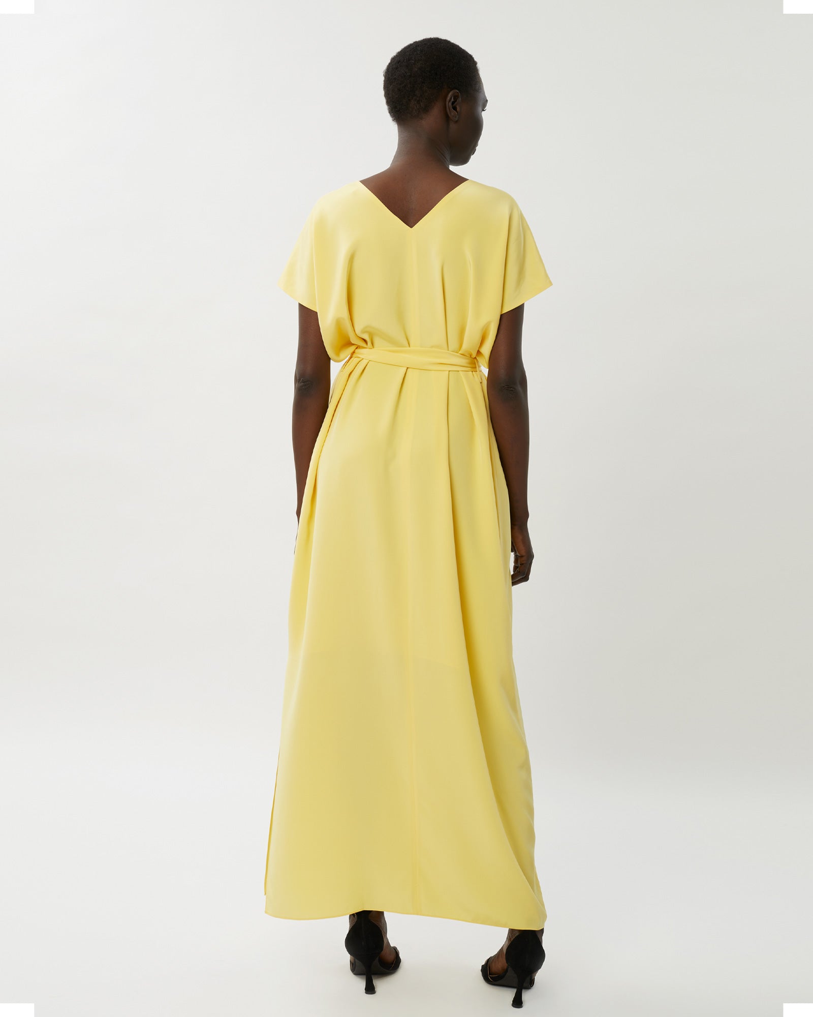 Zoe Silk Maxi Dress - Lemon
