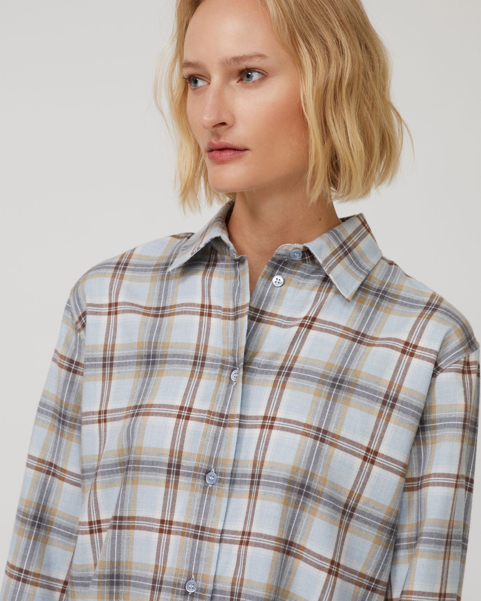 Giselle Flannel Shirt - Breeze