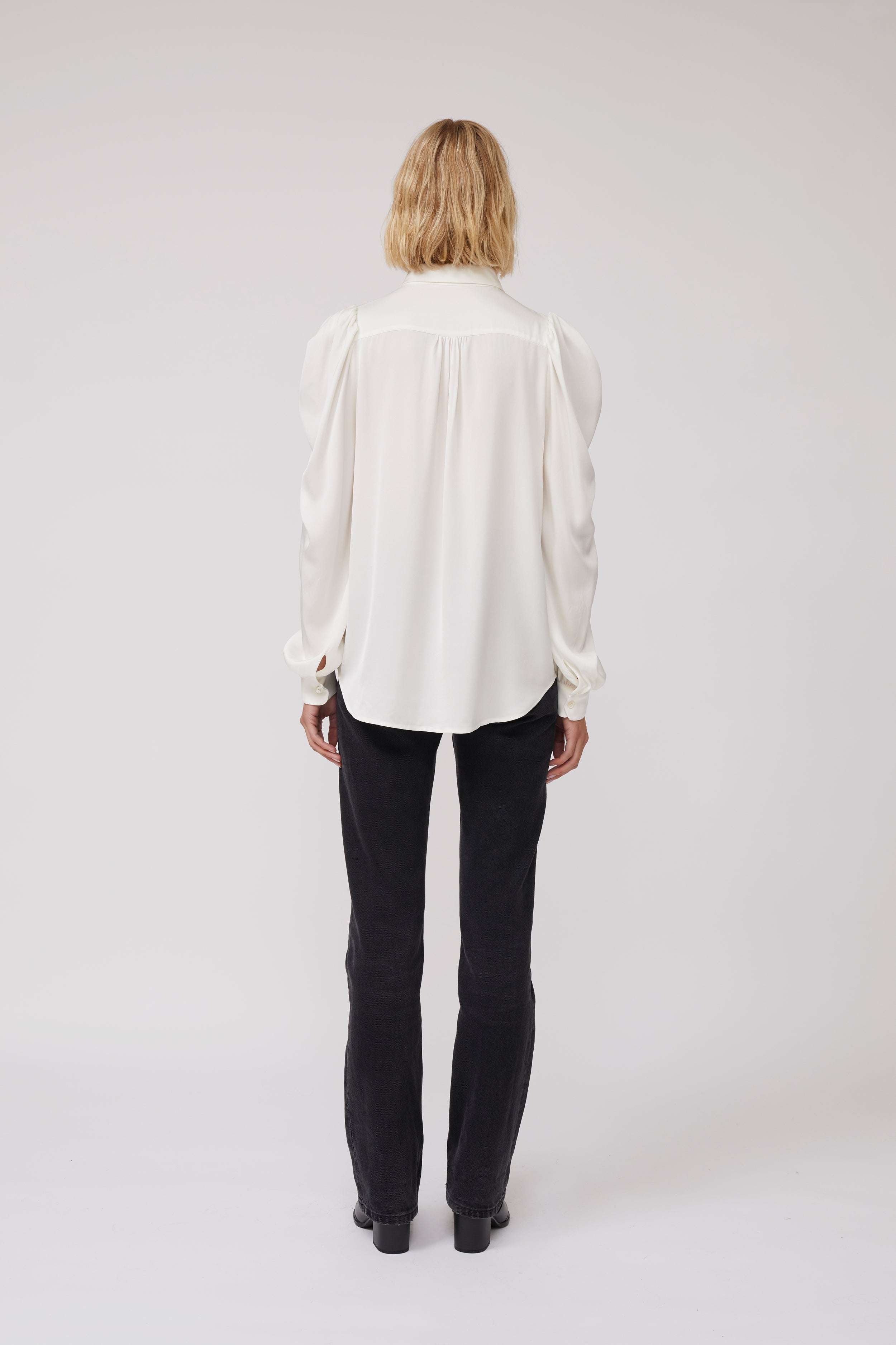 Harper Silk Blouse - White