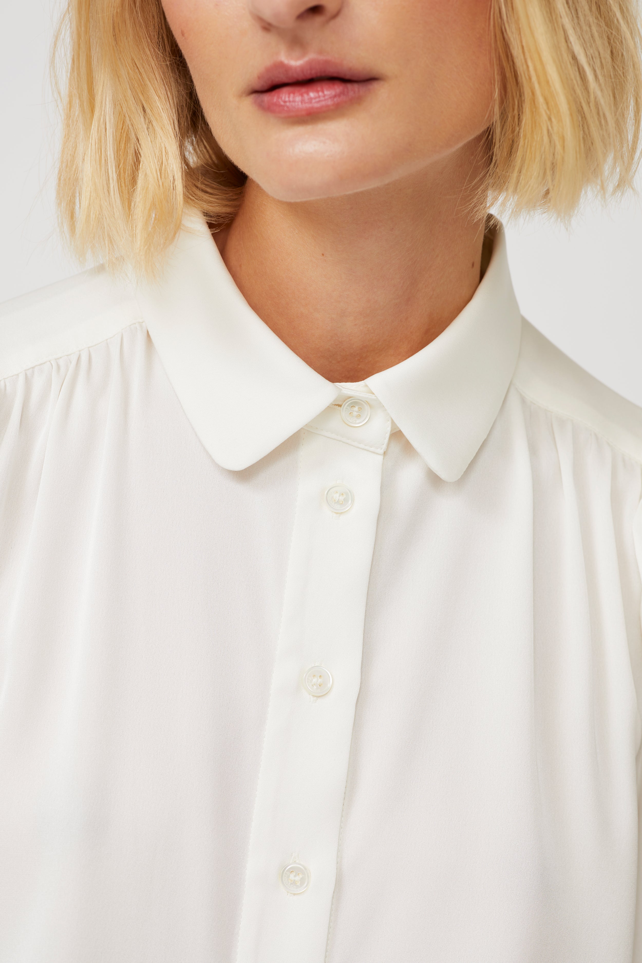 Harper Silk Blouse - White