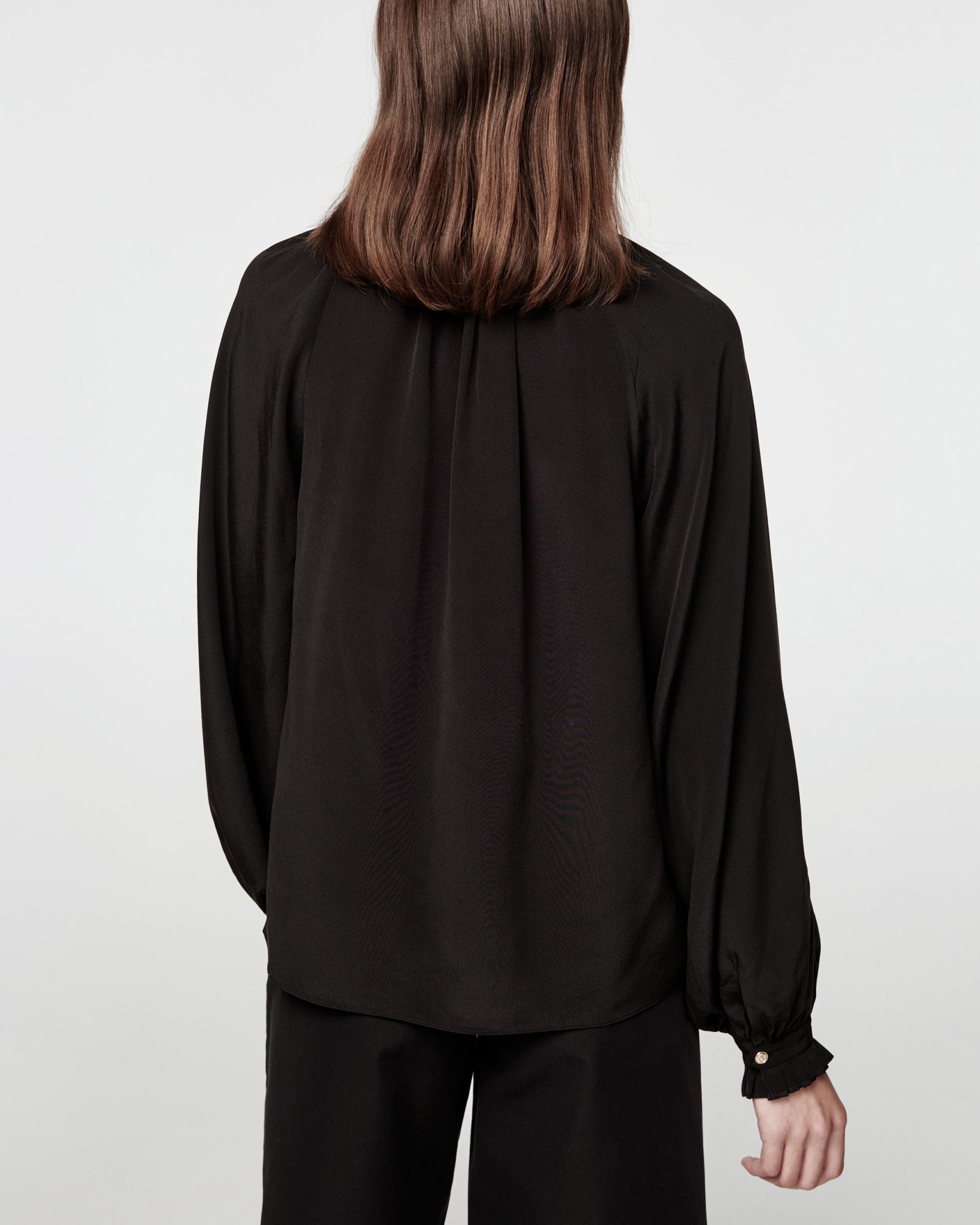 Ingrid Silk Blouse – Black