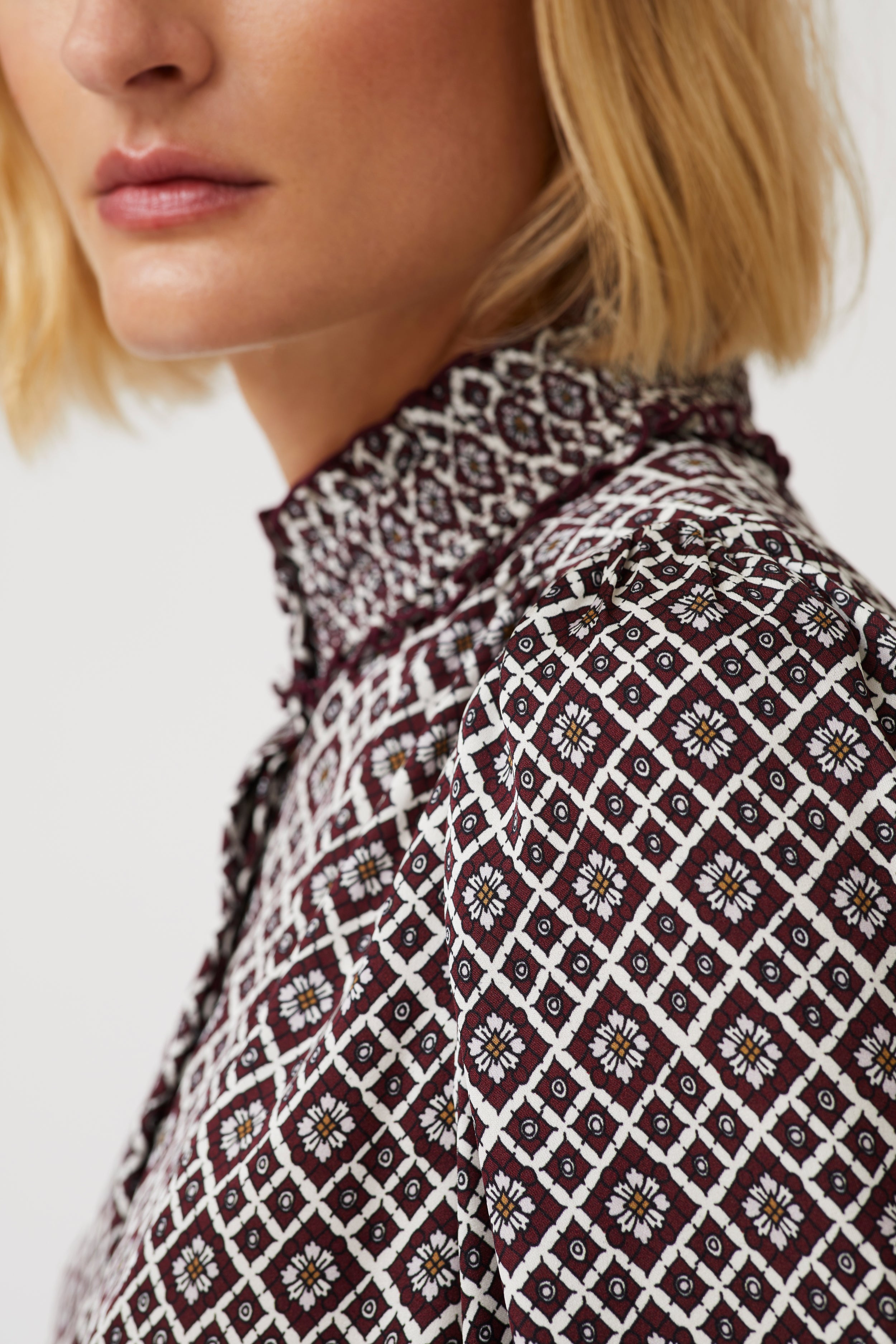 Mila Silk Blouse - Japanese Garden Print