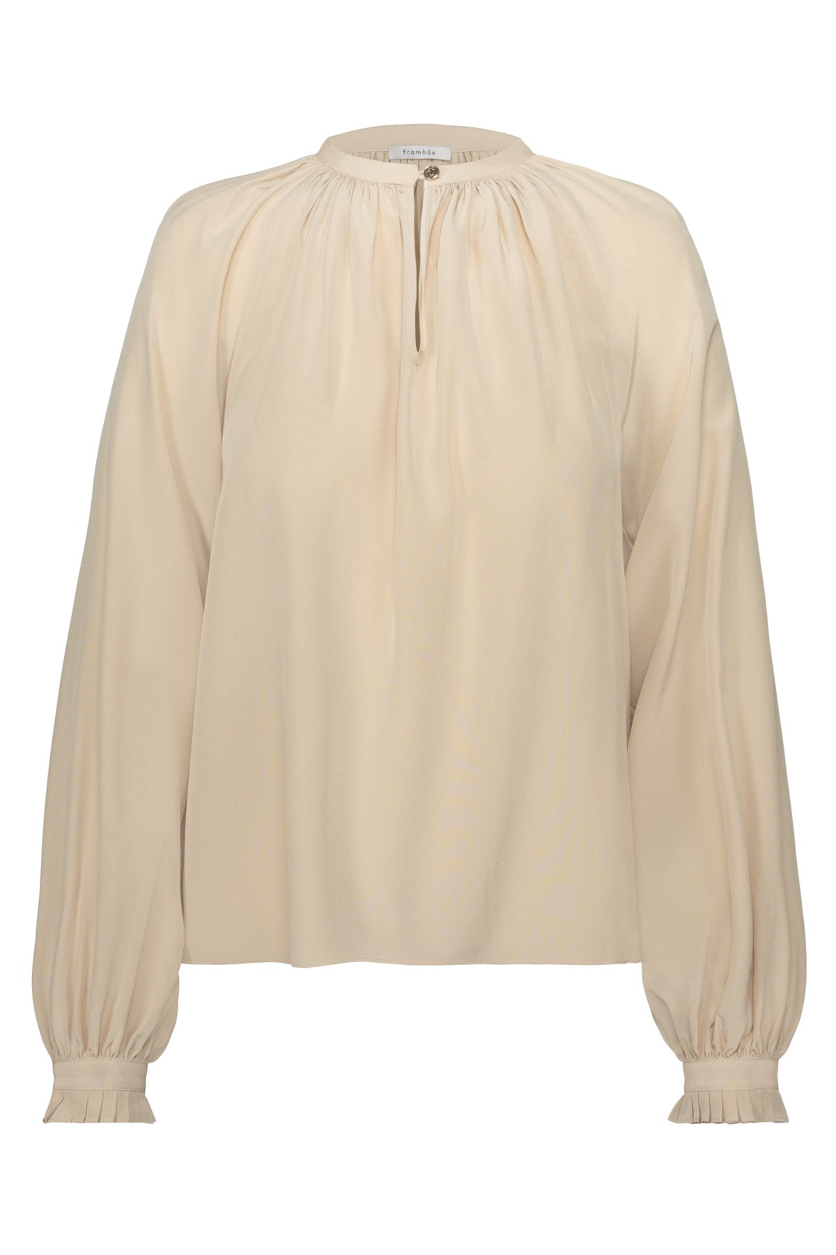 Ingrid Silk Blouse – White Sand