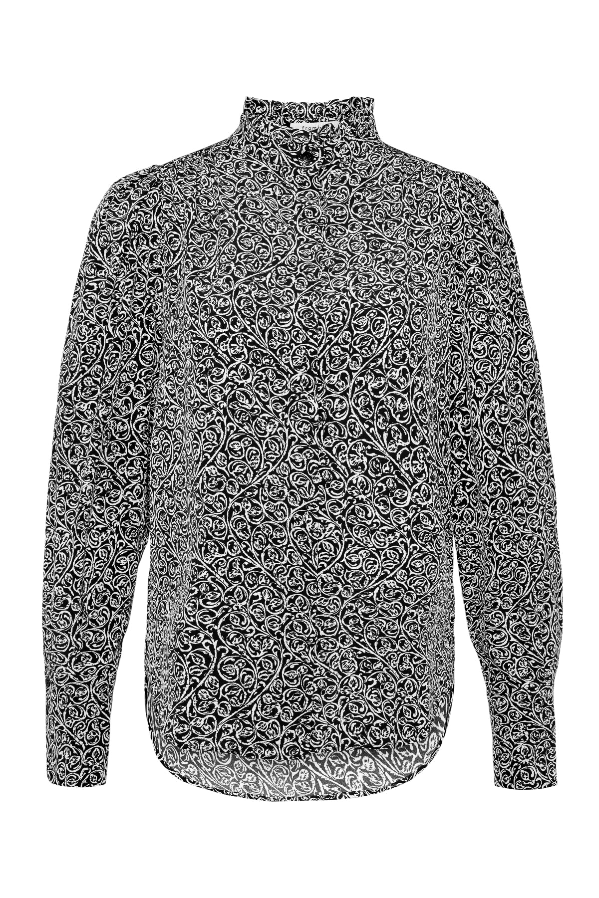 Sienna Silk Blouse - Leaf Print