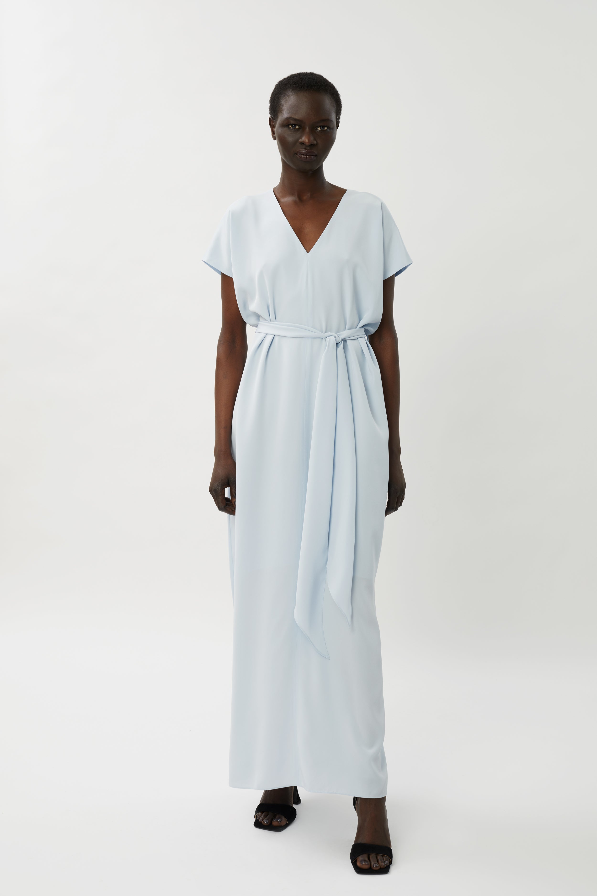 Zoe Silk Maxi Dress - Ice