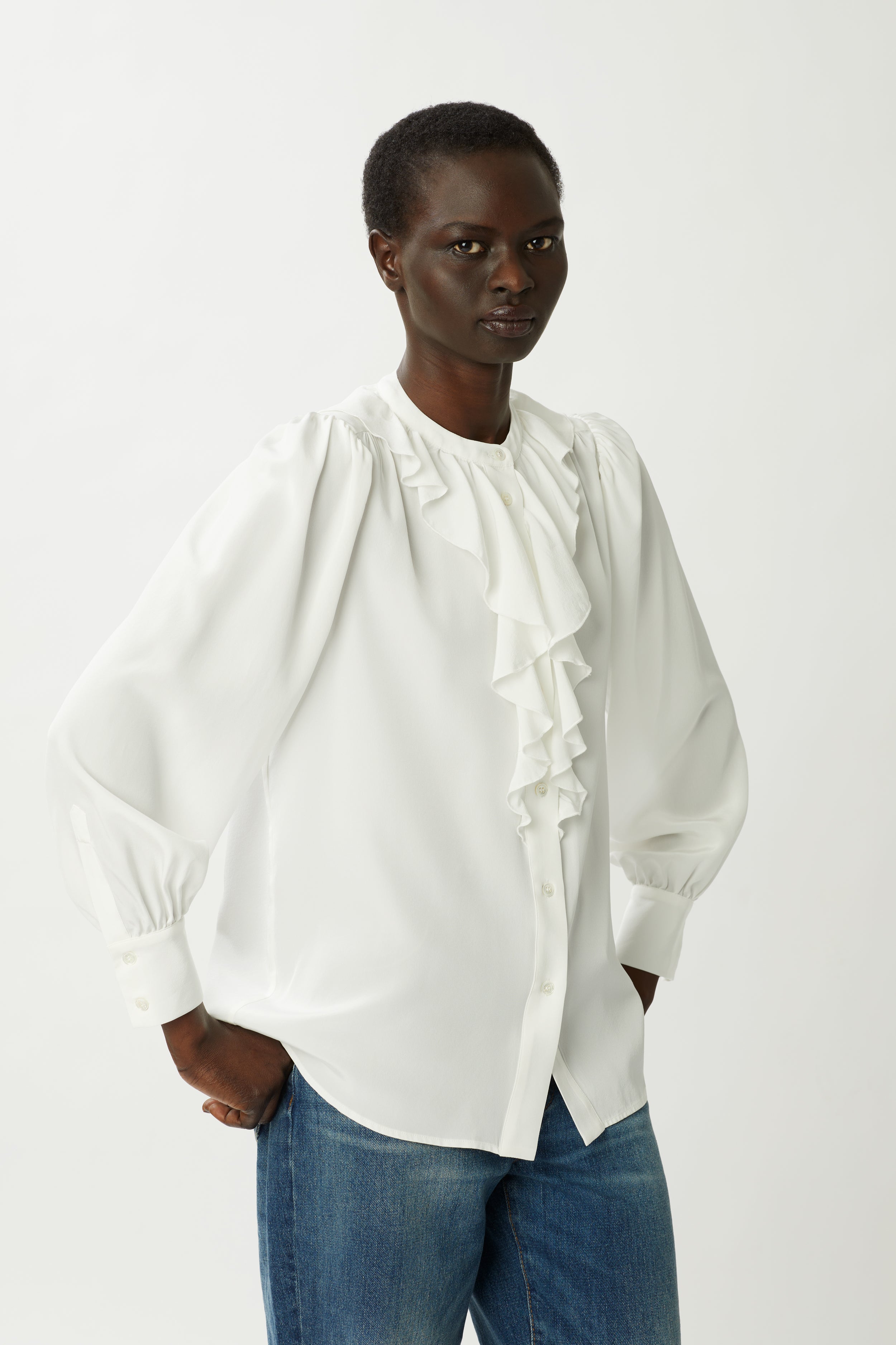 Eloise Silk Blouse - White
