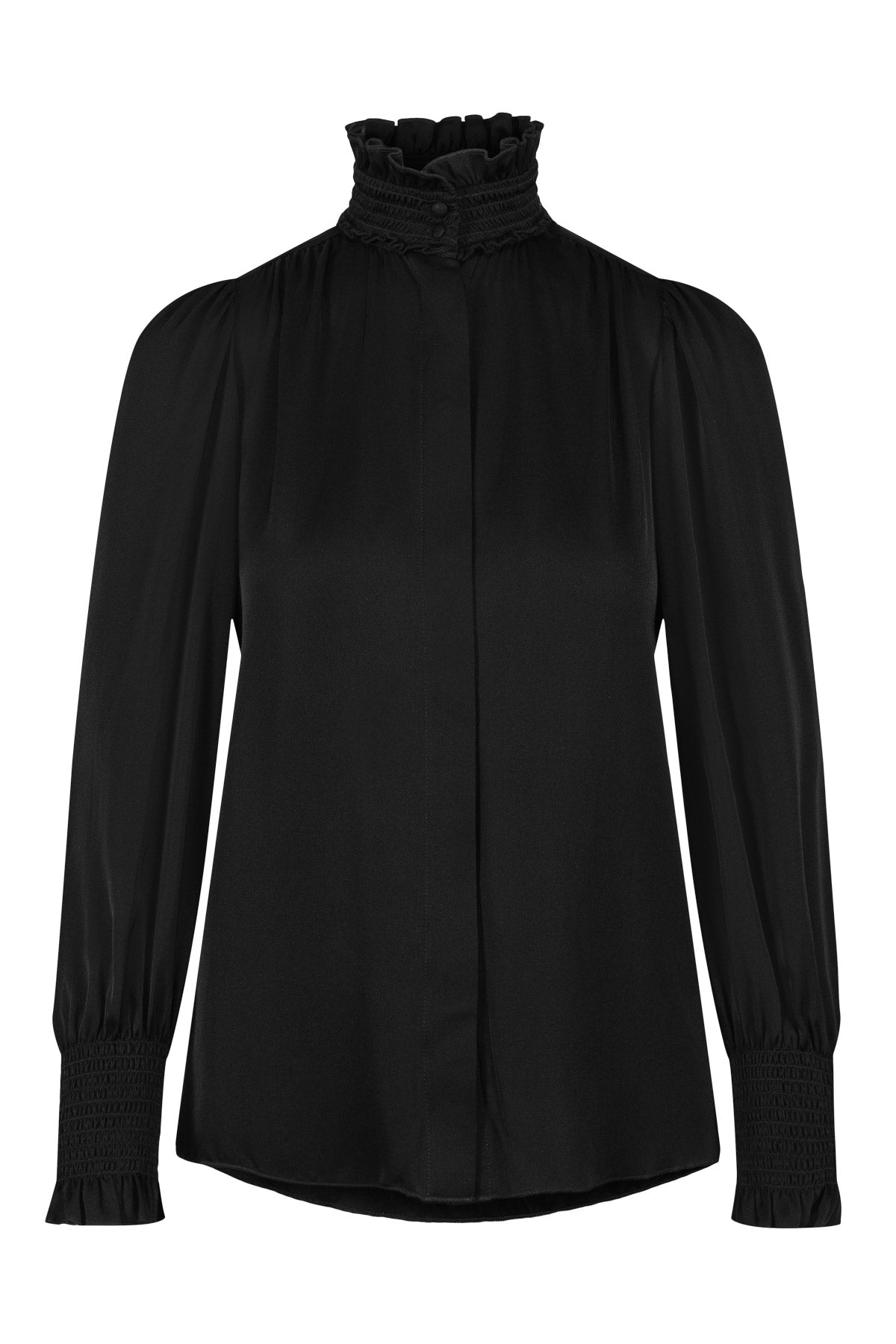 Mila Silk Blouse - Black