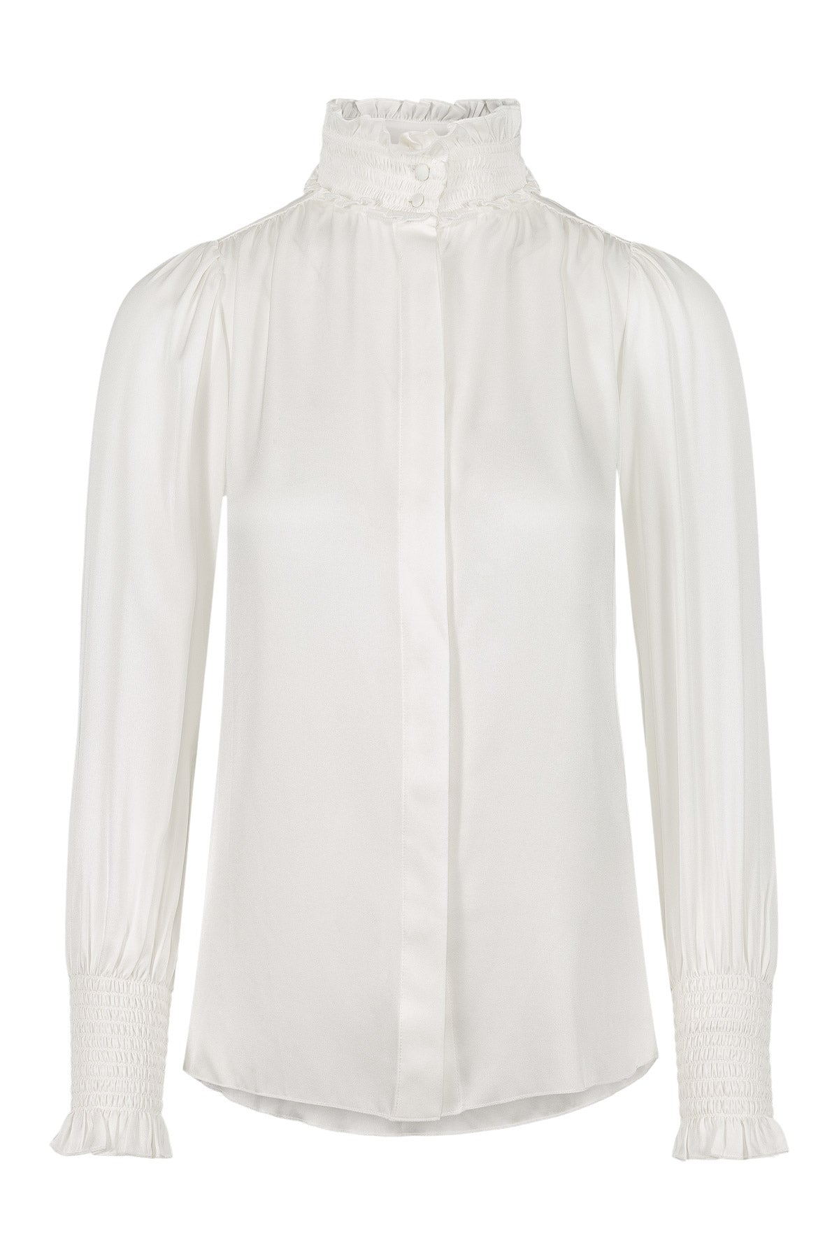 Mila Silk Blouse - White