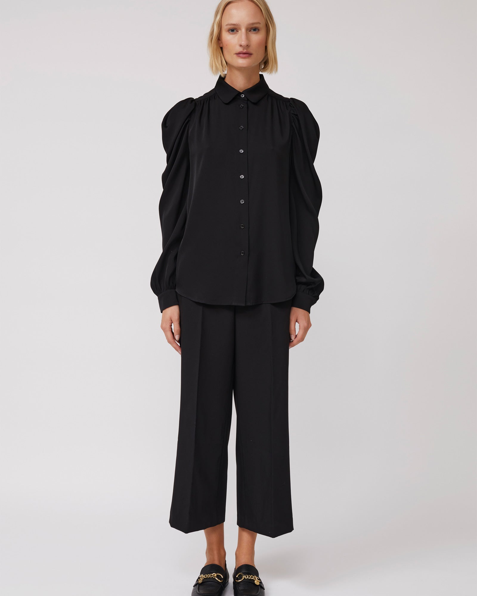 Harper Silk Blouse - Black