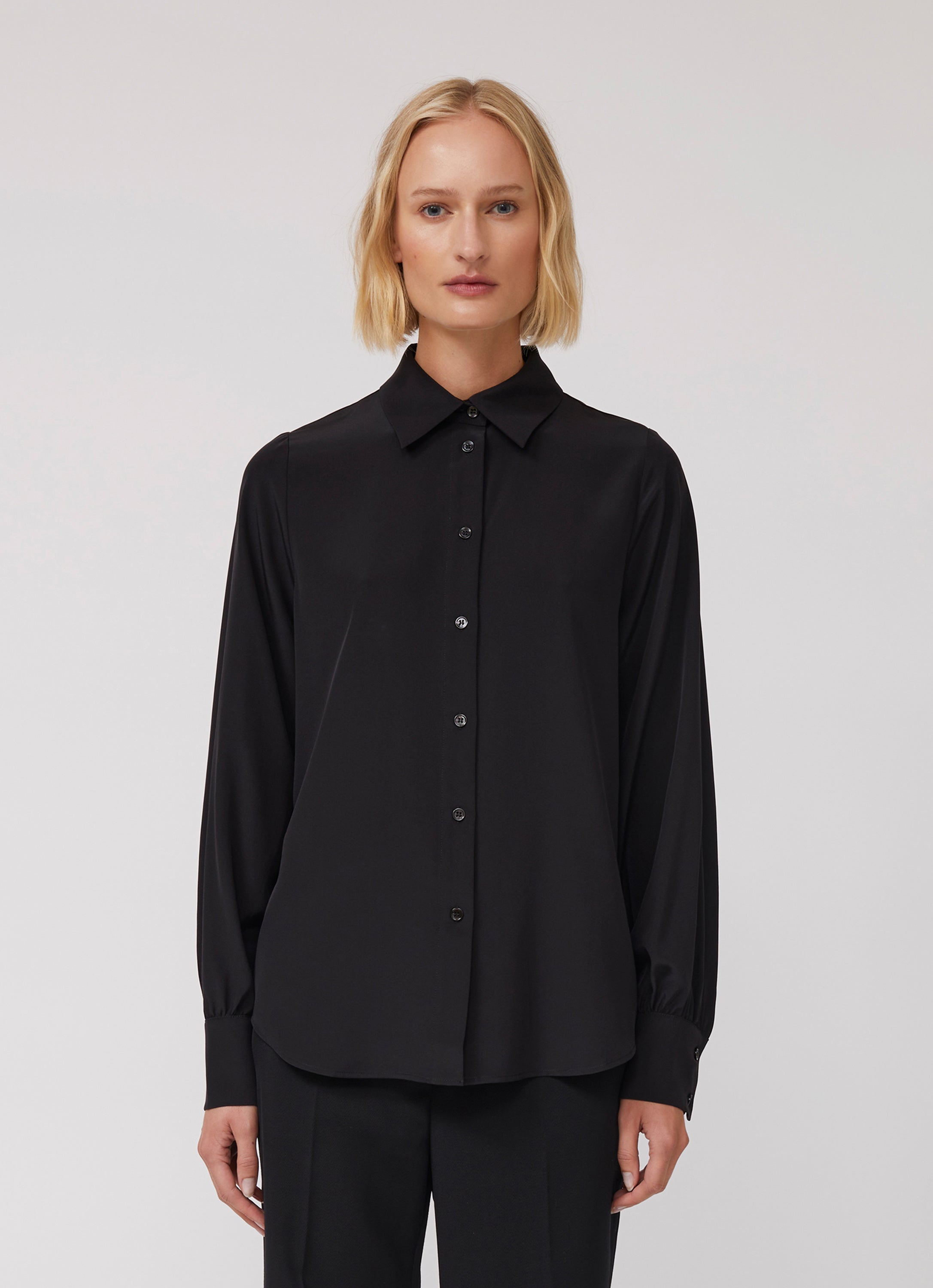 Adele Silk Shirt - Black