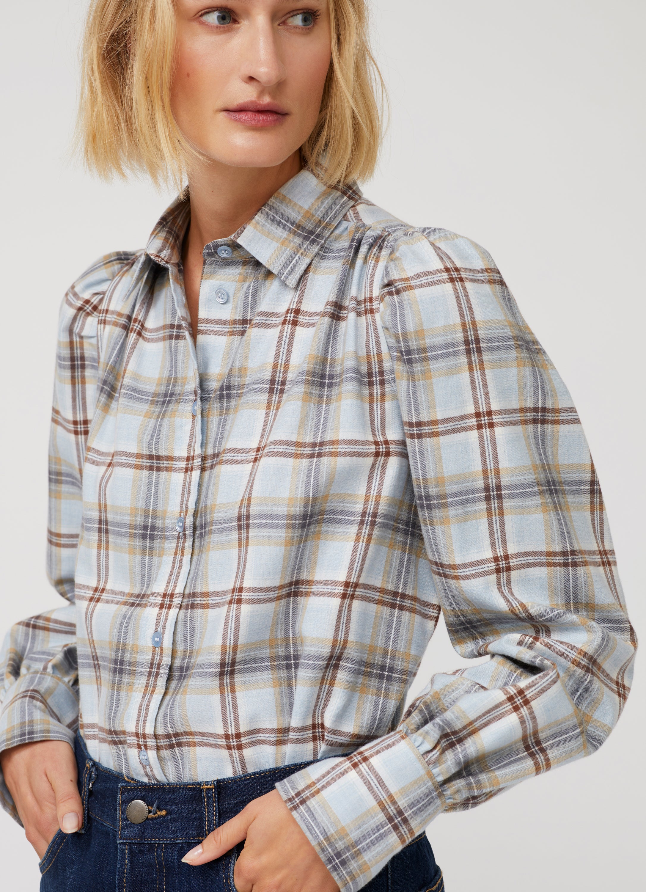 Amelie Flannel Shirt - Breeze