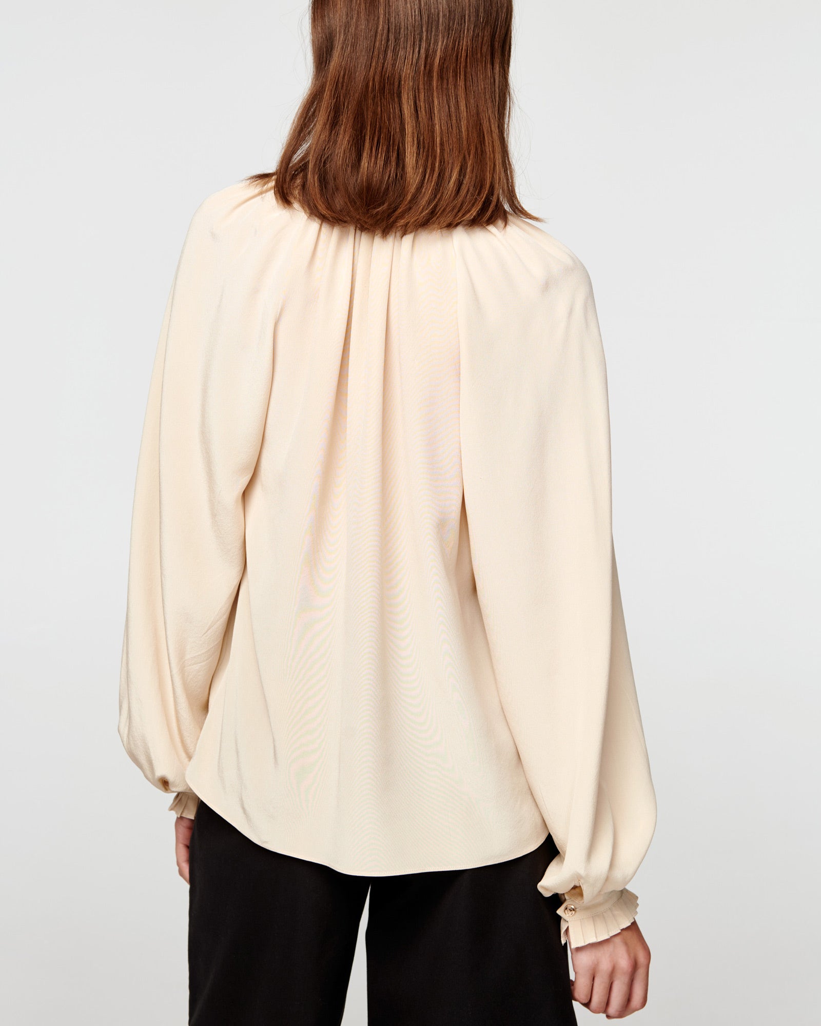 Ingrid Silk Blouse – White Sand