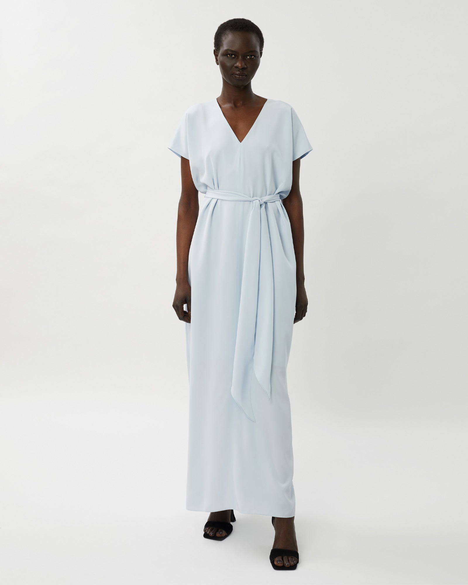 Zoe Silk Maxi Dress - Ice