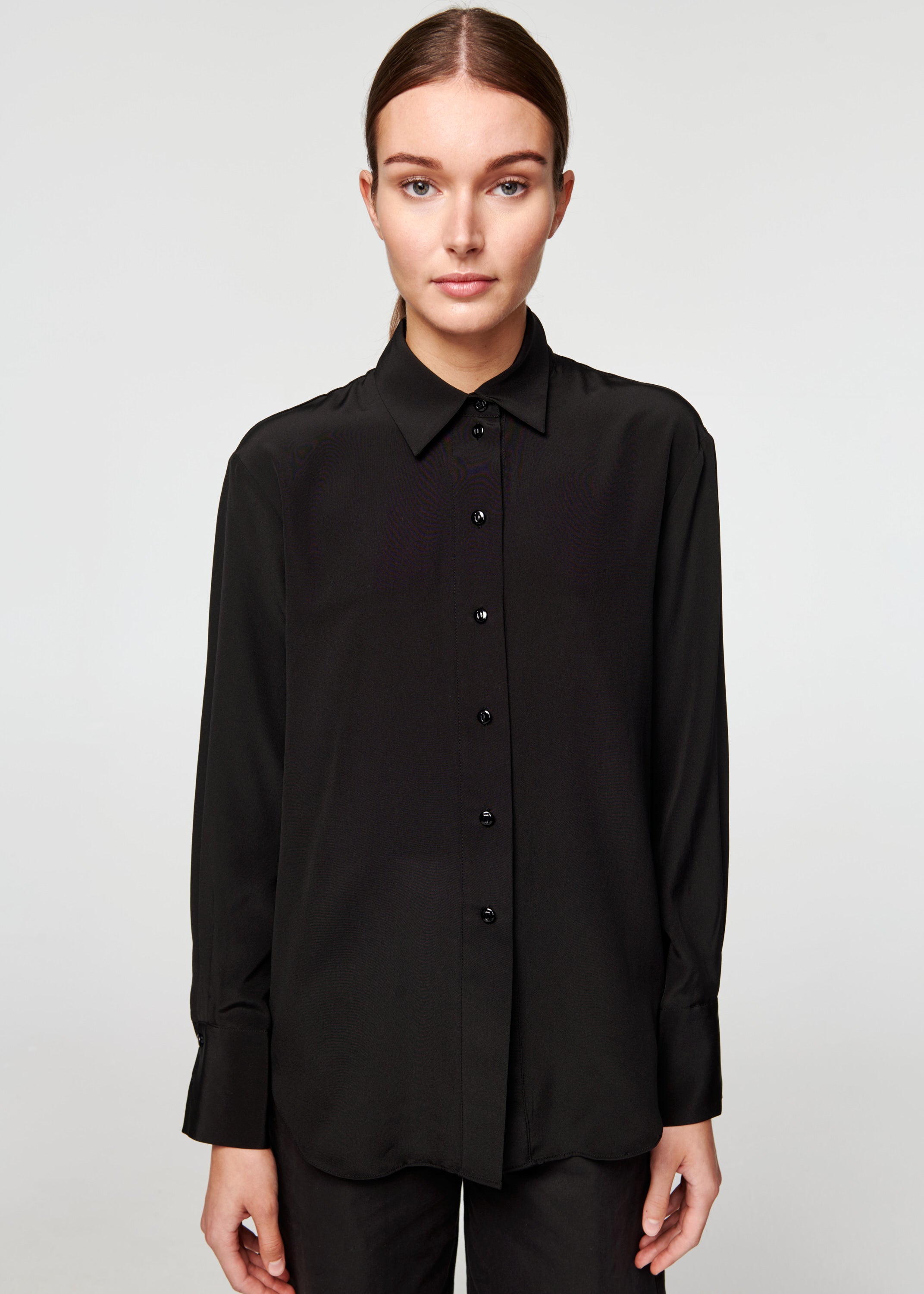 Giselle Silk Shirt - Black