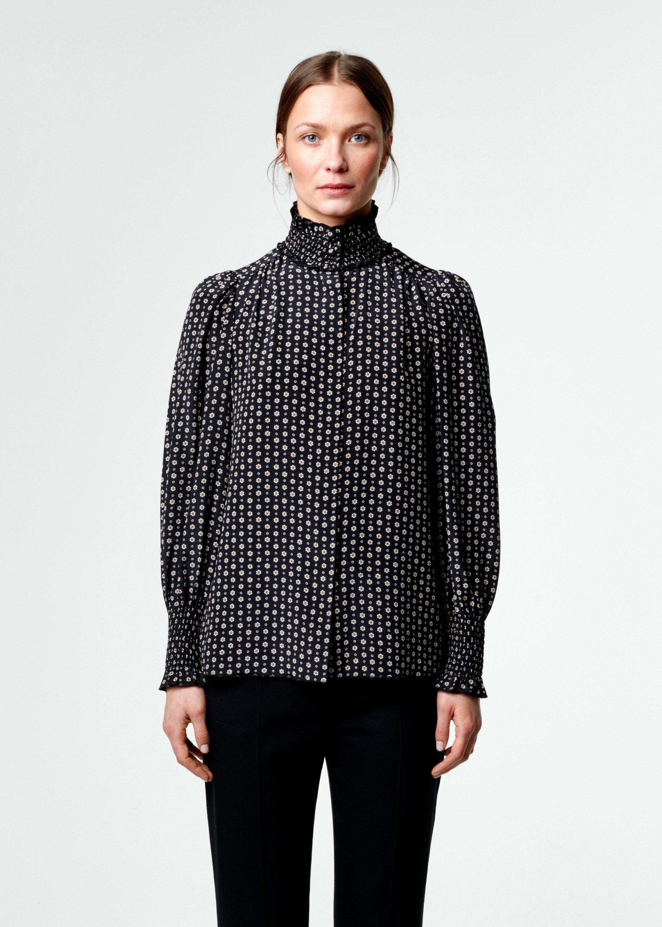 Alva Silk Blouse - Daisy Print