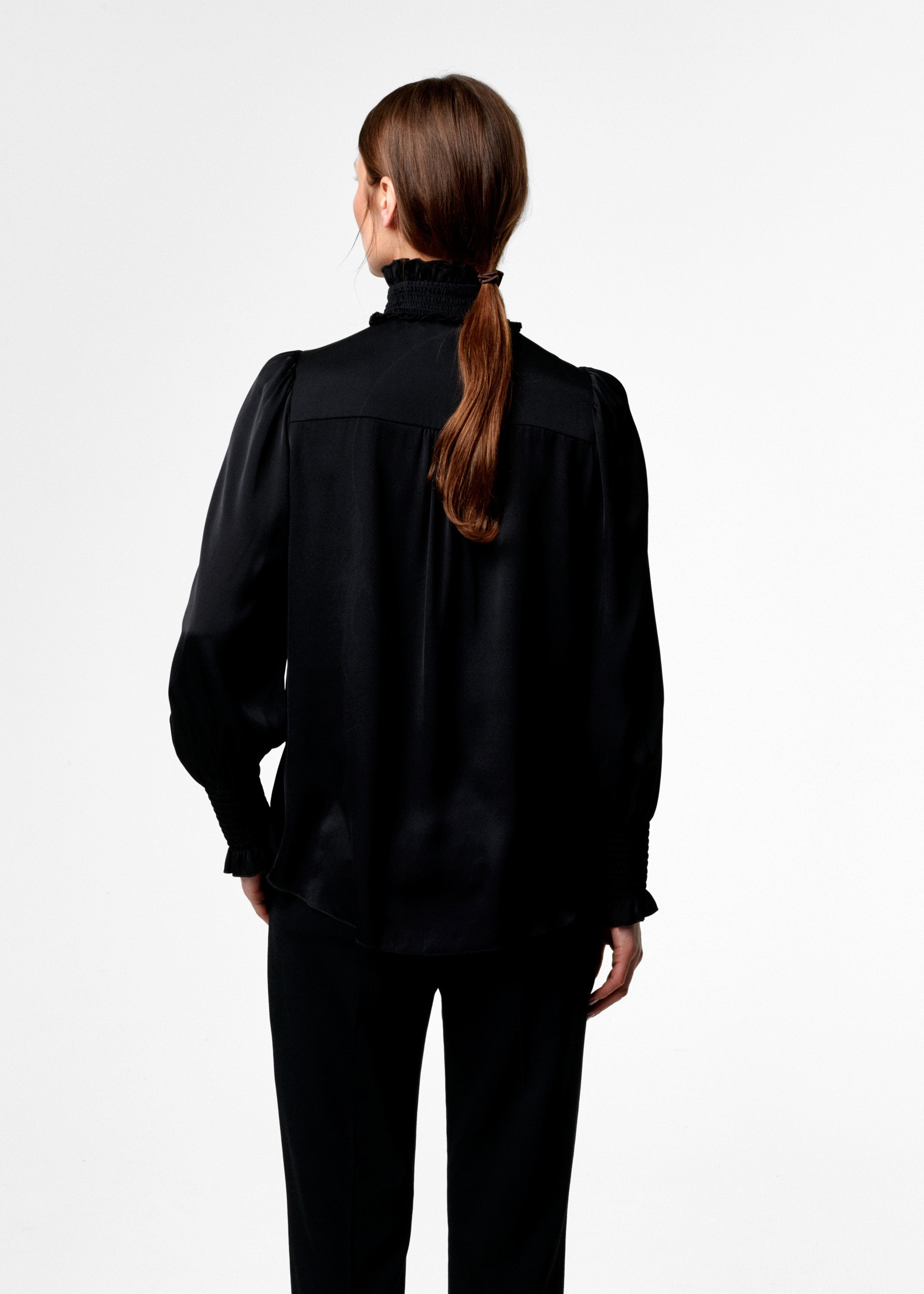 Mila Silk Shirt - Black